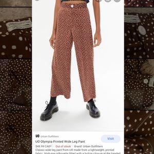 Urban Outfitters Wide Leg Polka Dot Pants